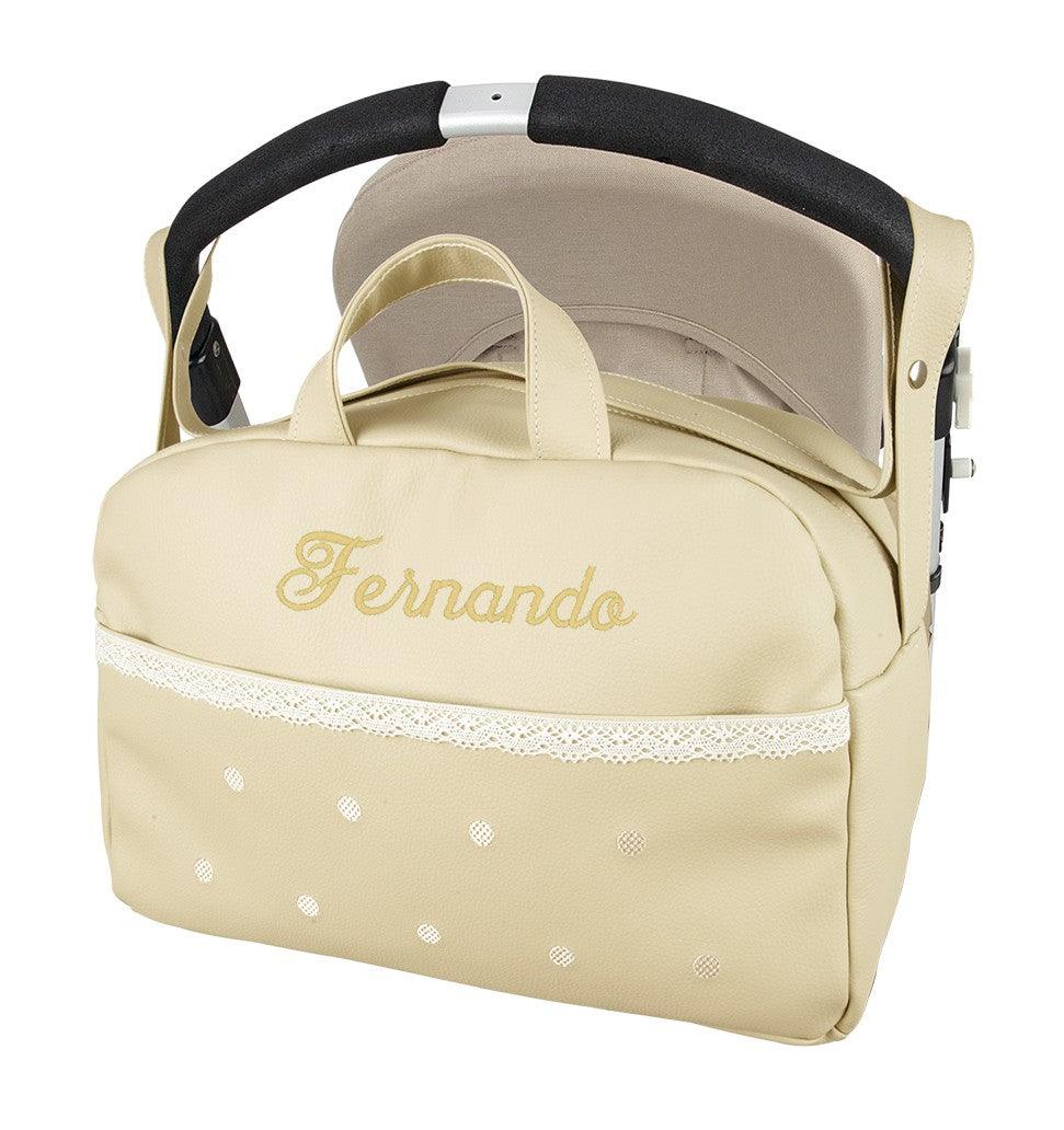 Bolso Maternidad Bebé Polipiel Levante Beige Andumodin - Nanetes #